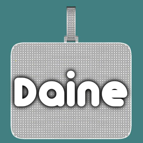 CUSTOM LETTER NECKLACE 3D BIG SQUARE