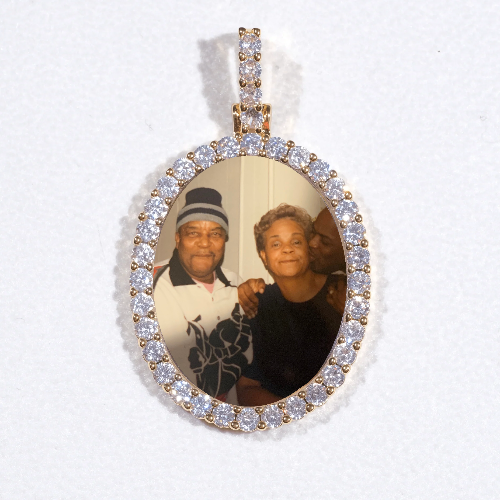 3D Oval Custom Picture Pendant