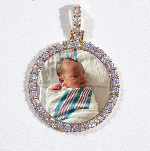 3D CIRCLE CUSTOM PICTURE PENDANT SMALL SIZE