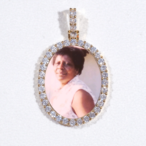 3D Oval Custom Picture Pendant