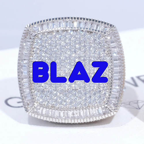 CUSTOM LETTER 3D ICED RING