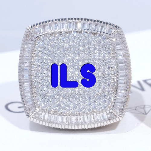 CUSTOM LETTER 3D ICED RING