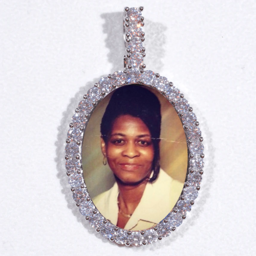 Large 3D Oval Custom Picture Pendant