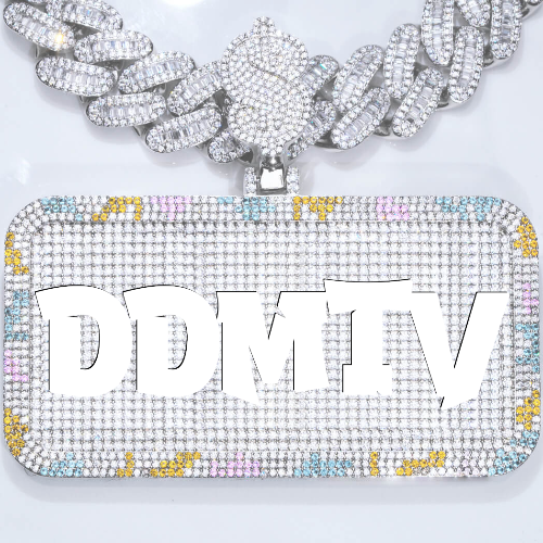 CUSTOM LETTER NECKLACE 3D COLORFUL SQUARE