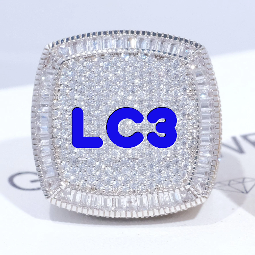 CUSTOM LETTER 3D ICED RING