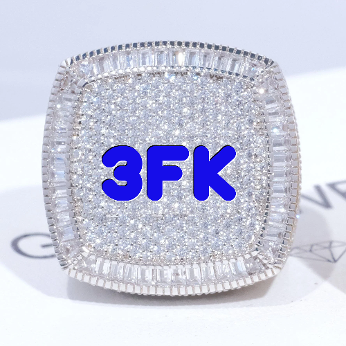 CUSTOM LETTER 3D ICED RING