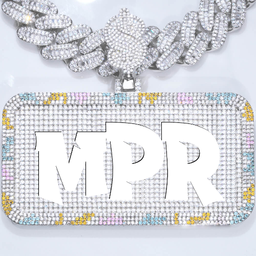 CUSTOM LETTER NECKLACE 3D COLORFUL SQUARE