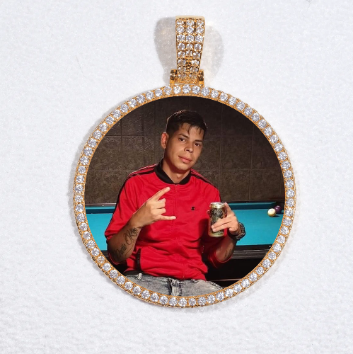 MEDIUM 3D CIRCLE CUSTOM PICTURE PENDANT