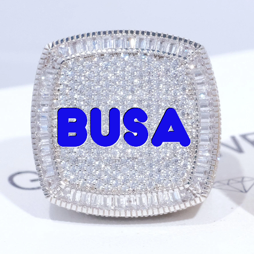 CUSTOM LETTER 3D ICED RING
