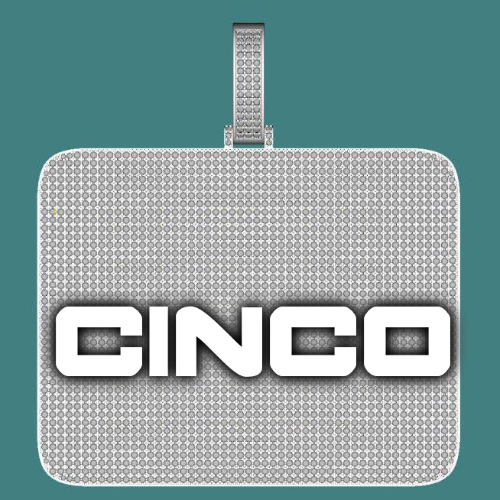 CUSTOM LETTER NECKLACE 3D BIG SQUARE