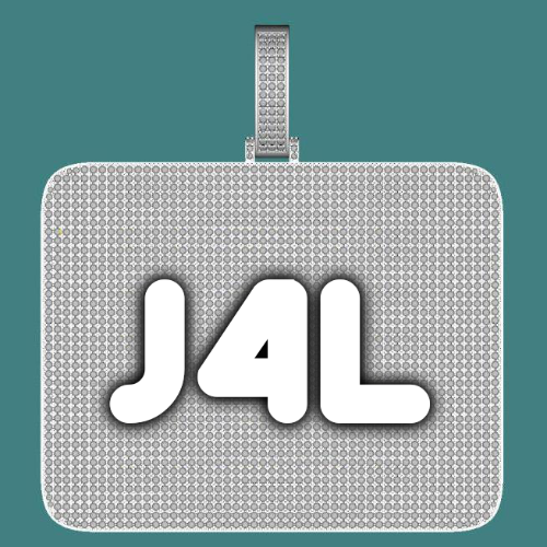 CUSTOM LETTER NECKLACE 3D BIG SQUARE