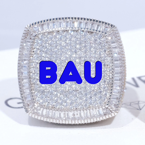 CUSTOM LETTER 3D ICED RING
