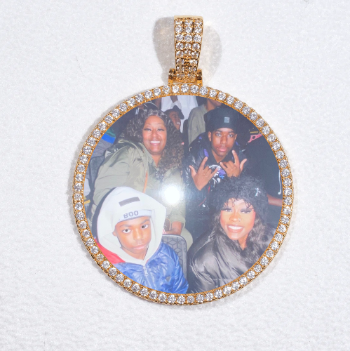 MEDIUM 3D CIRCLE CUSTOM PICTURE PENDANT