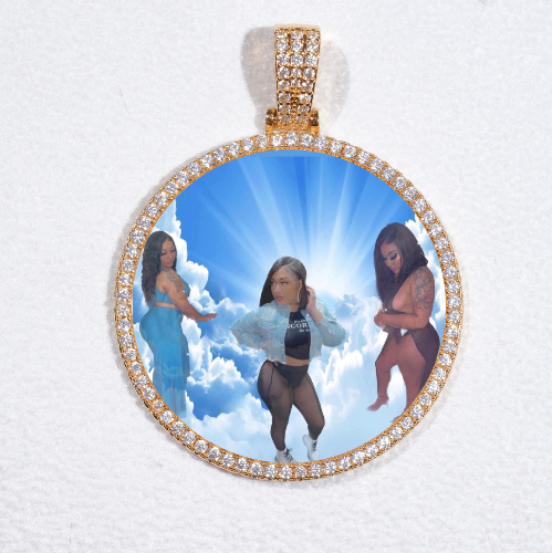 MEDIUM 3D CIRCLE CUSTOM PICTURE PENDANT