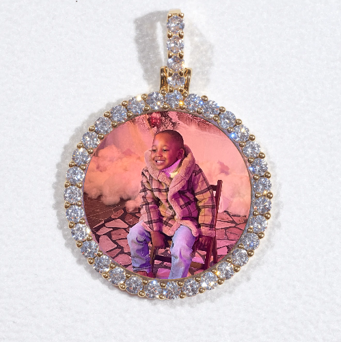 3D CIRCLE CUSTOM PICTURE PENDANT SMALL SIZE