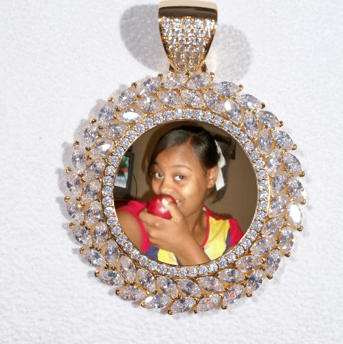 Large 3D Wheat Ear Custom Picture Pendant