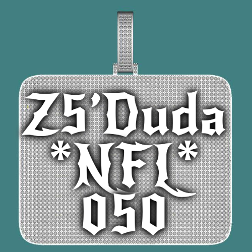 CUSTOM LETTER NECKLACE 3D BIG SQUARE