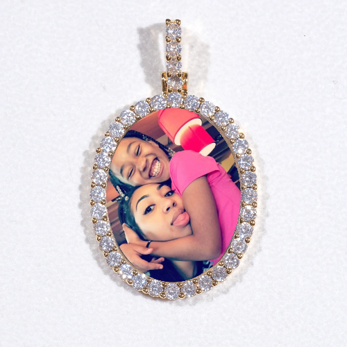 3D Oval Custom Picture Pendant