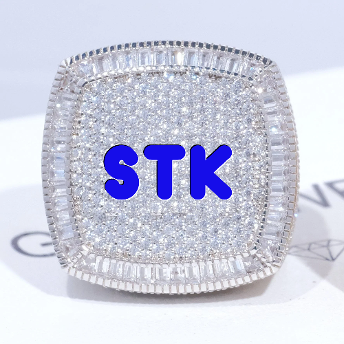 CUSTOM LETTER 3D ICED RING