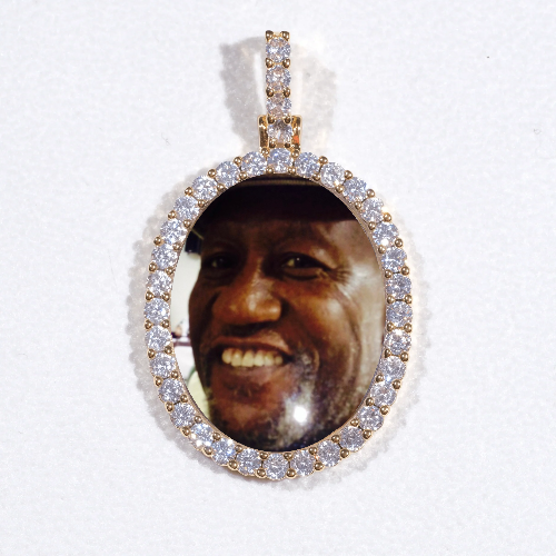 3D Oval Custom Picture Pendant