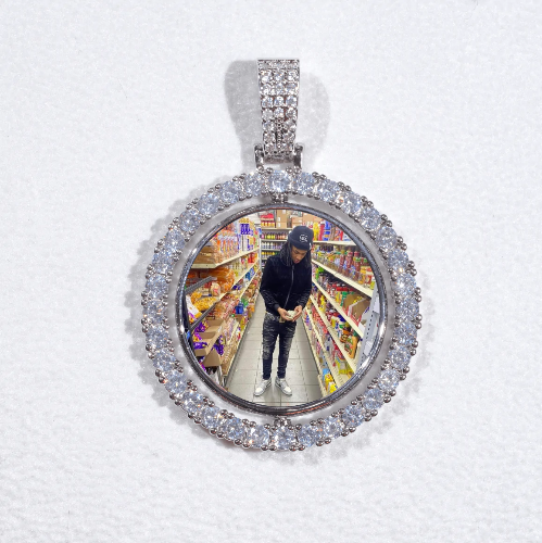 3D Spinning 2-Faced Custom Picture Pendant