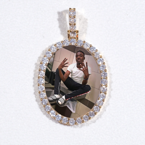 3D Oval Custom Picture Pendant