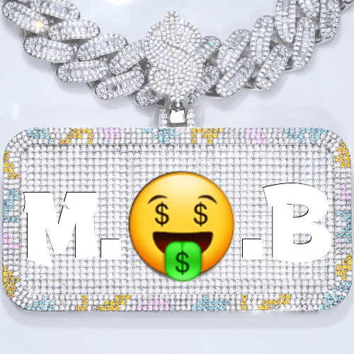 CUSTOM LETTER NECKLACE 3D COLORFUL SQUARE