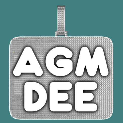 CUSTOM LETTER NECKLACE 3D BIG SQUARE