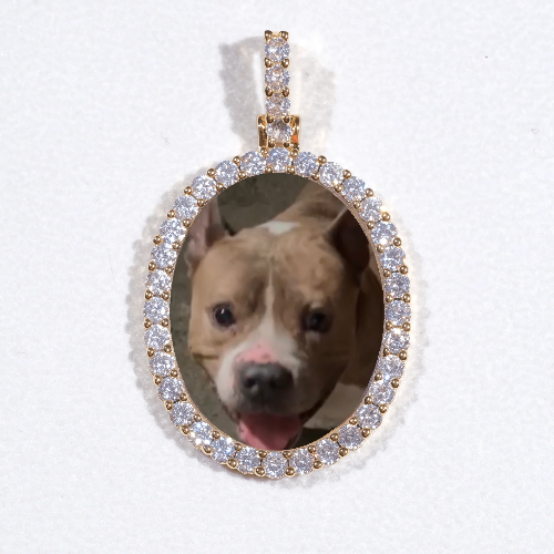 3D Oval Custom Picture Pendant