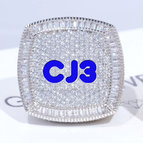 CUSTOM LETTER 3D ICED RING