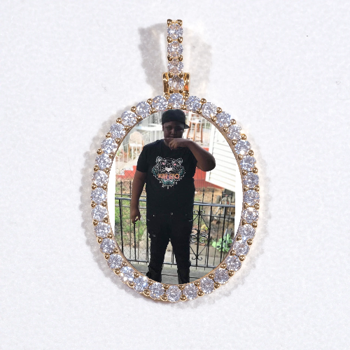 3D Oval Custom Picture Pendant