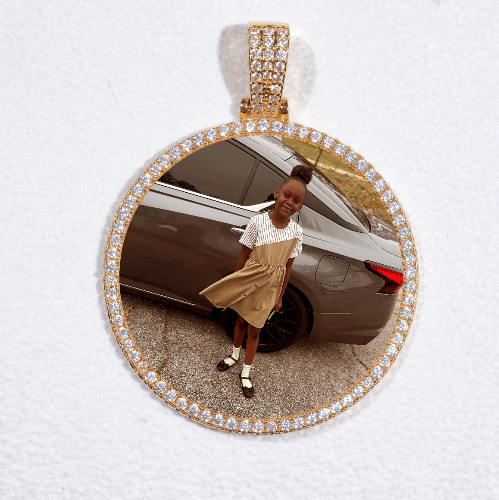 MEDIUM 3D CIRCLE CUSTOM PICTURE PENDANT