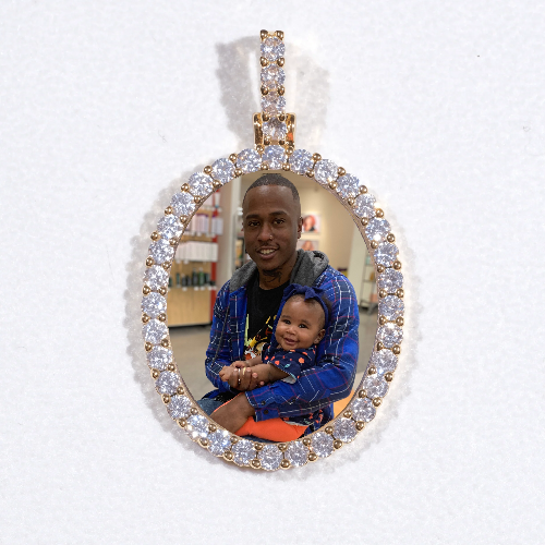 3D Oval Custom Picture Pendant