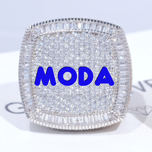 CUSTOM LETTER 3D ICED RING