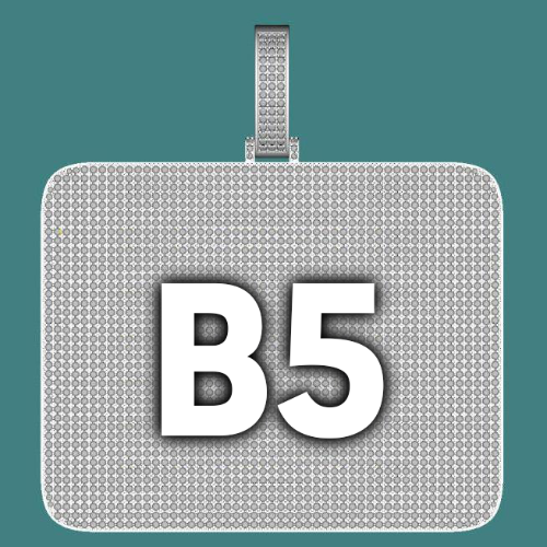 CUSTOM LETTER NECKLACE 3D BIG SQUARE