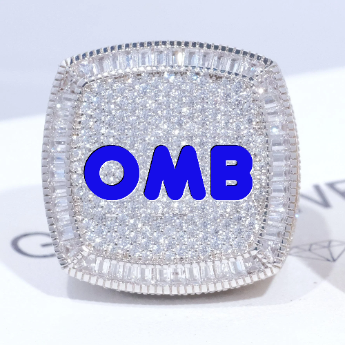 CUSTOM LETTER 3D ICED RING