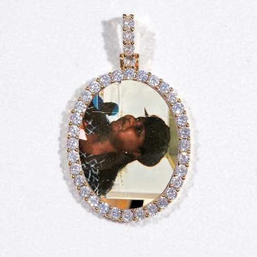 3D Oval Custom Picture Pendant
