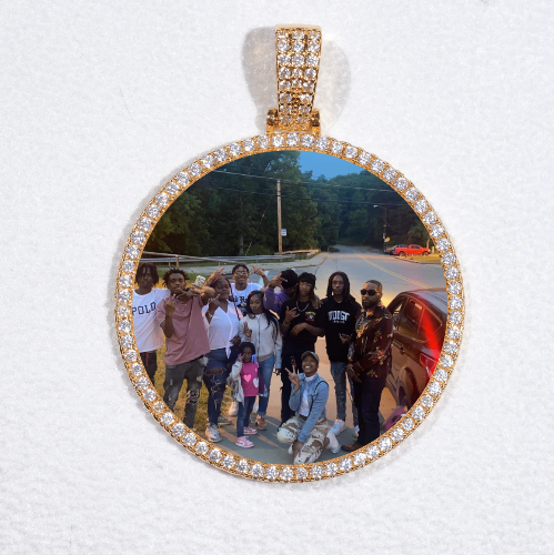 MEDIUM 3D CIRCLE CUSTOM PICTURE PENDANT
