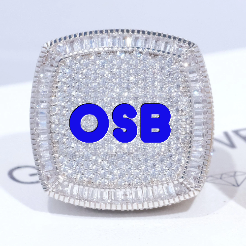 CUSTOM LETTER 3D ICED RING