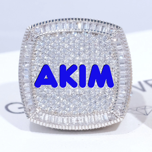 CUSTOM LETTER 3D ICED RING