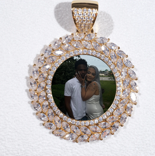Large 3D Wheat Ear Custom Picture Pendant