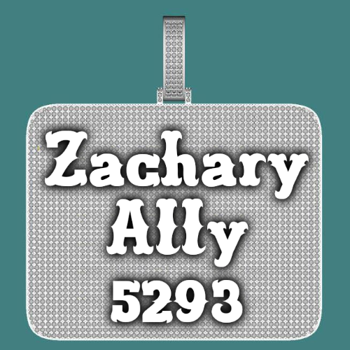 CUSTOM LETTER NECKLACE 3D BIG SQUARE