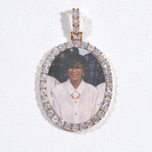 3D Oval Custom Picture Pendant