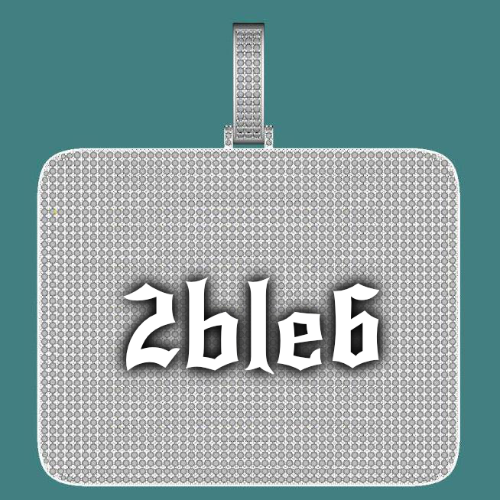 CUSTOM LETTER NECKLACE 3D BIG SQUARE