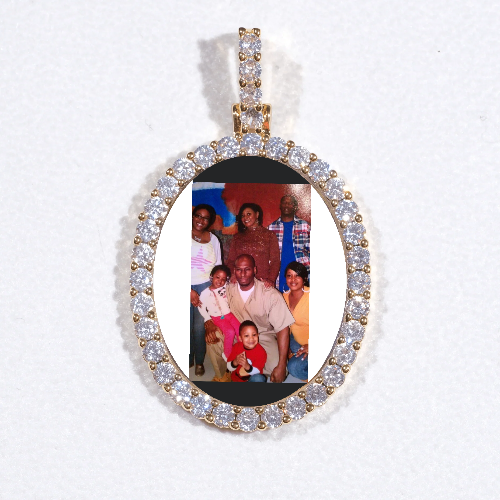3D Oval Custom Picture Pendant