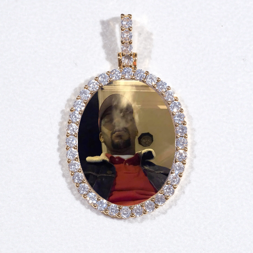 3D Oval Custom Picture Pendant