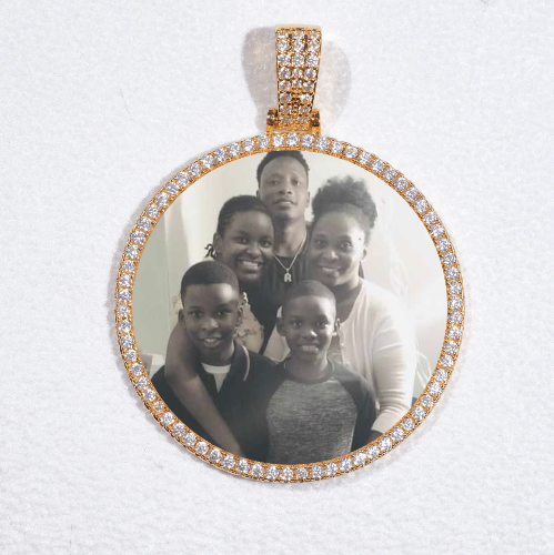 MEDIUM 3D CIRCLE CUSTOM PICTURE PENDANT