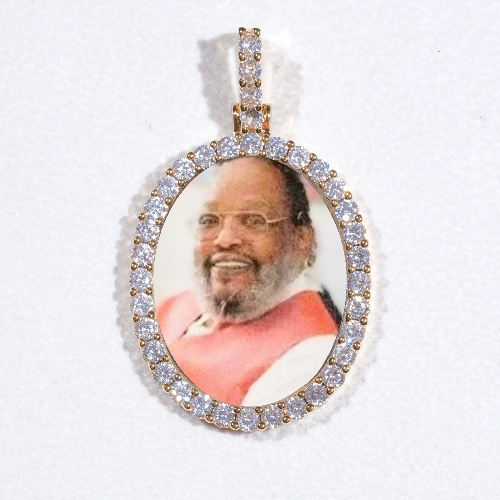 3D Oval Custom Picture Pendant