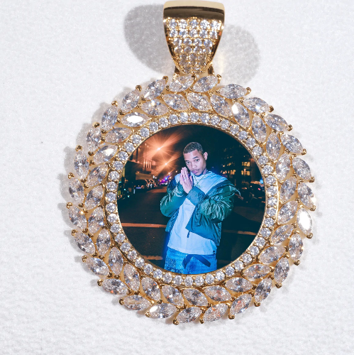 Large 3D Wheat Ear Custom Picture Pendant