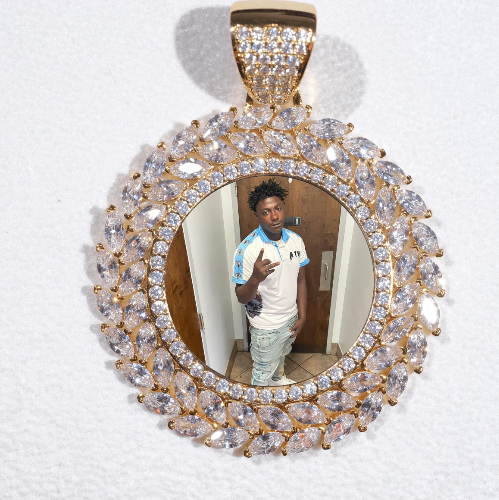 Large 3D Wheat Ear Custom Picture Pendant